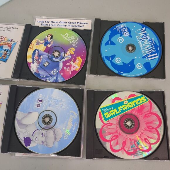 Disney Princess PC Game Lot 4 Fashion mermaid Cinderella snow White Windows Mac - Picture 2 of 3